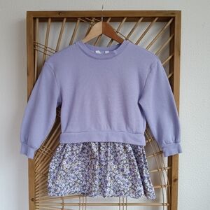 GAP Factory Kid's Floral Sweatshirt Dress / Size      Small